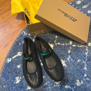 Charlotte Stone Black Raleigh Ballet Flats